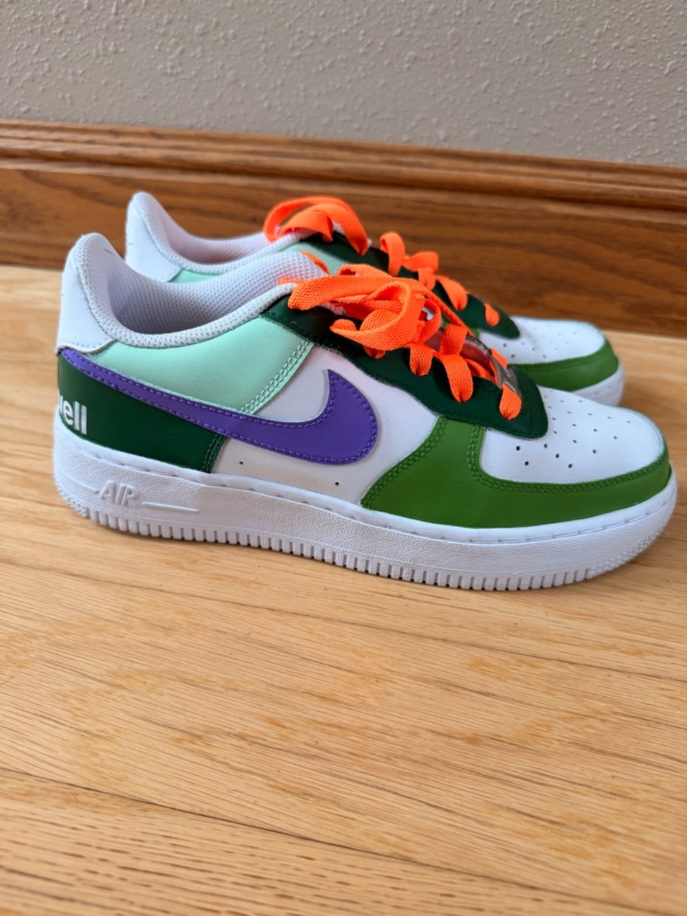 Nike Air Force 1 Low — White, Green, Mint, Purple, Orange custom y5.5
